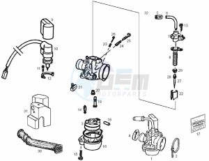 ATLANTIS CITY - 50 cc VTHAL1AE2 Euro 2 2T AC ESP drawing Carburetor (Positions)