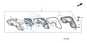 CB1000R9 UK - (E / MPH) drawing METER