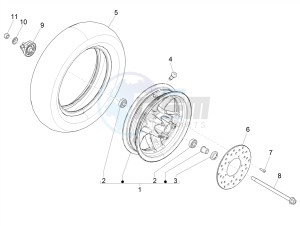 ZIP 50 4T 25 KMH NOABS E4 25kmh (EMEA) drawing Front wheel