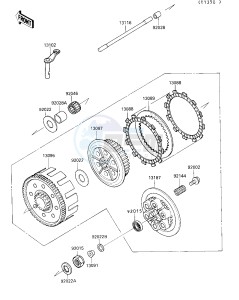 KX 250 G [KX250] (G1-G3) [KX250] drawing CLUTCH