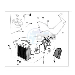 CITYSTAR 125 LC drawing COOLIND SYSTEM