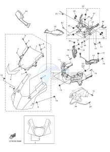 YZF-R1 998 R1 (2CRJ 2CRK) drawing COWLING 1