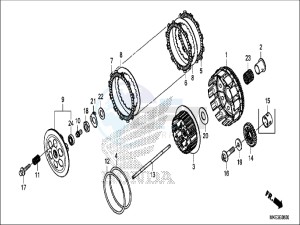 CRF450RXH Europe Direct - (ED) drawing CLUTCH