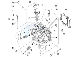 Beverly 125 Sport e3 drawing Cilinder head unit - Valve