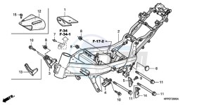 CBR125RW9 U / WH drawing FRAME BODY