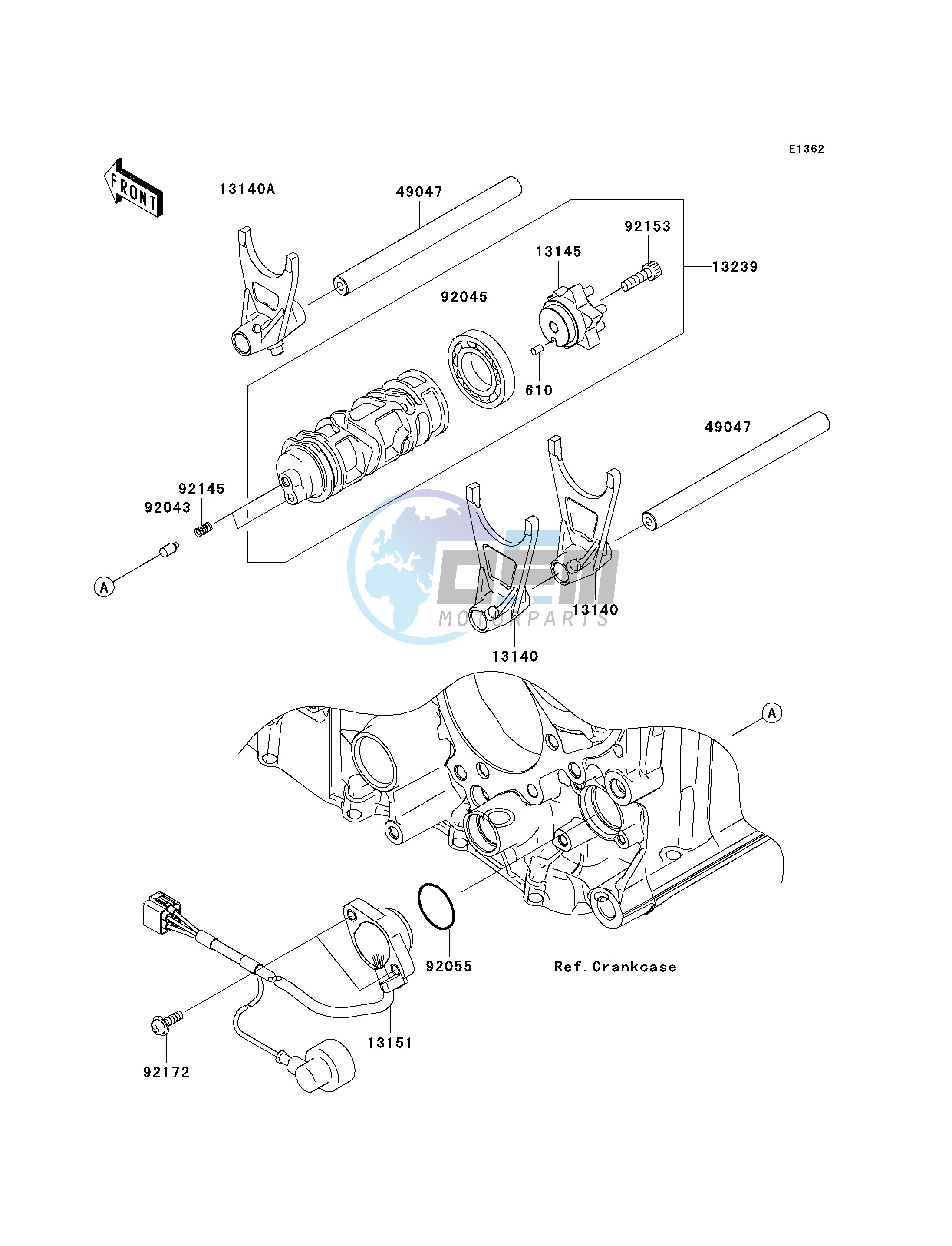 GEAR CHANGE DRUM_SHIFT FORK-- S- -