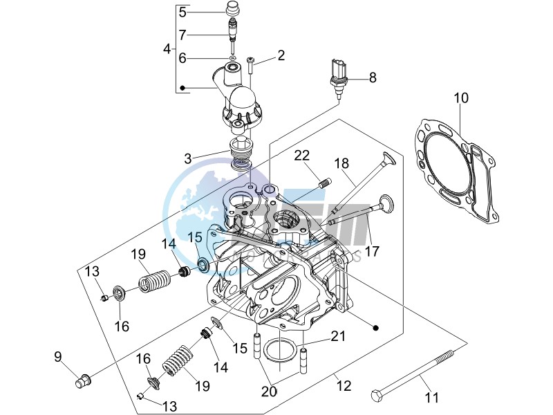 Cilinder head unit - Valve