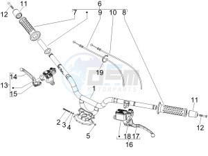 MP3 500 Sport (USA) USA drawing Handlebars - Master cilinder