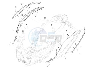 Medley 150 4T ie ABS (APAC) drawing Side cover - Spoiler