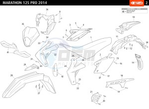 MARATHON-125-PRO-WHITE drawing PLASTICS - COVERS