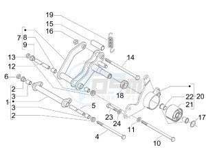 GTS 300 ie Super USA drawing Swinging arm