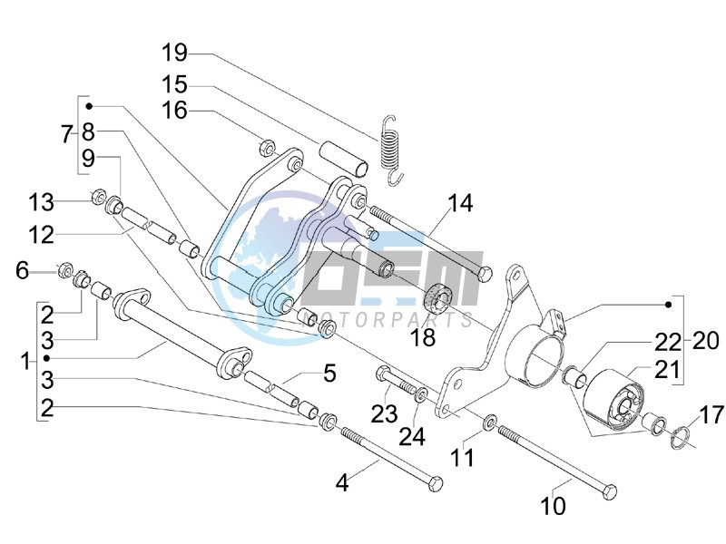 Swinging arm