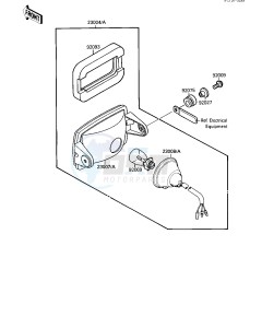 KSF 250 A [MOJAVE 250] (A1-A2) [MOJAVE 250] drawing HEADLIGHT