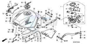 VFR800A9 France - (F / ABS CMF MME TWO) drawing FUEL TANK