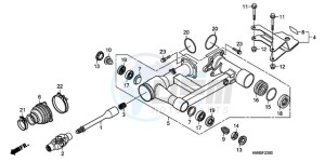 TRX250TEA Australia - (U / EC) drawing SWINGARM