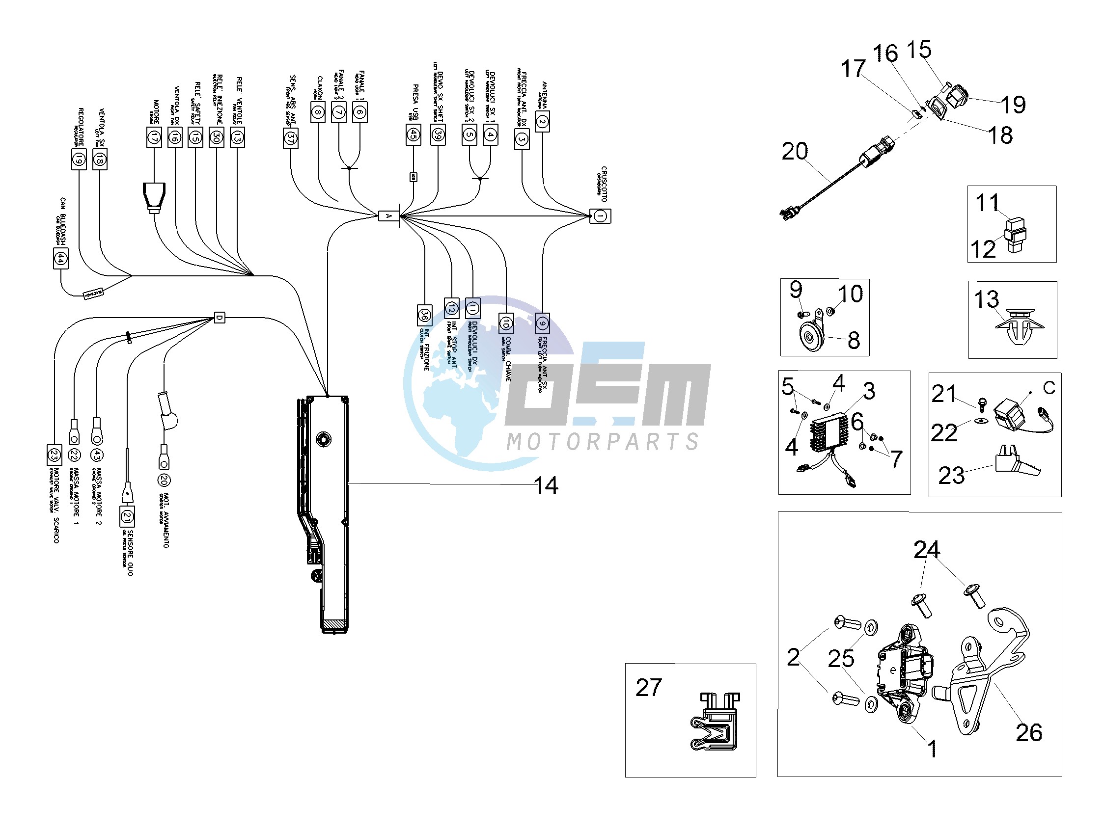 Front electrical system