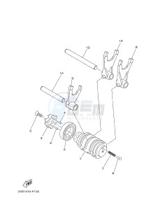 YS125-5C YS125 (BT41) drawing SHIFT CAM & FORK