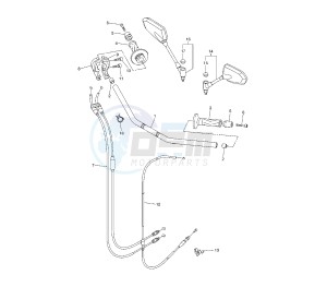 FZ1 1000 drawing STEERING HANDLE AND CABLE