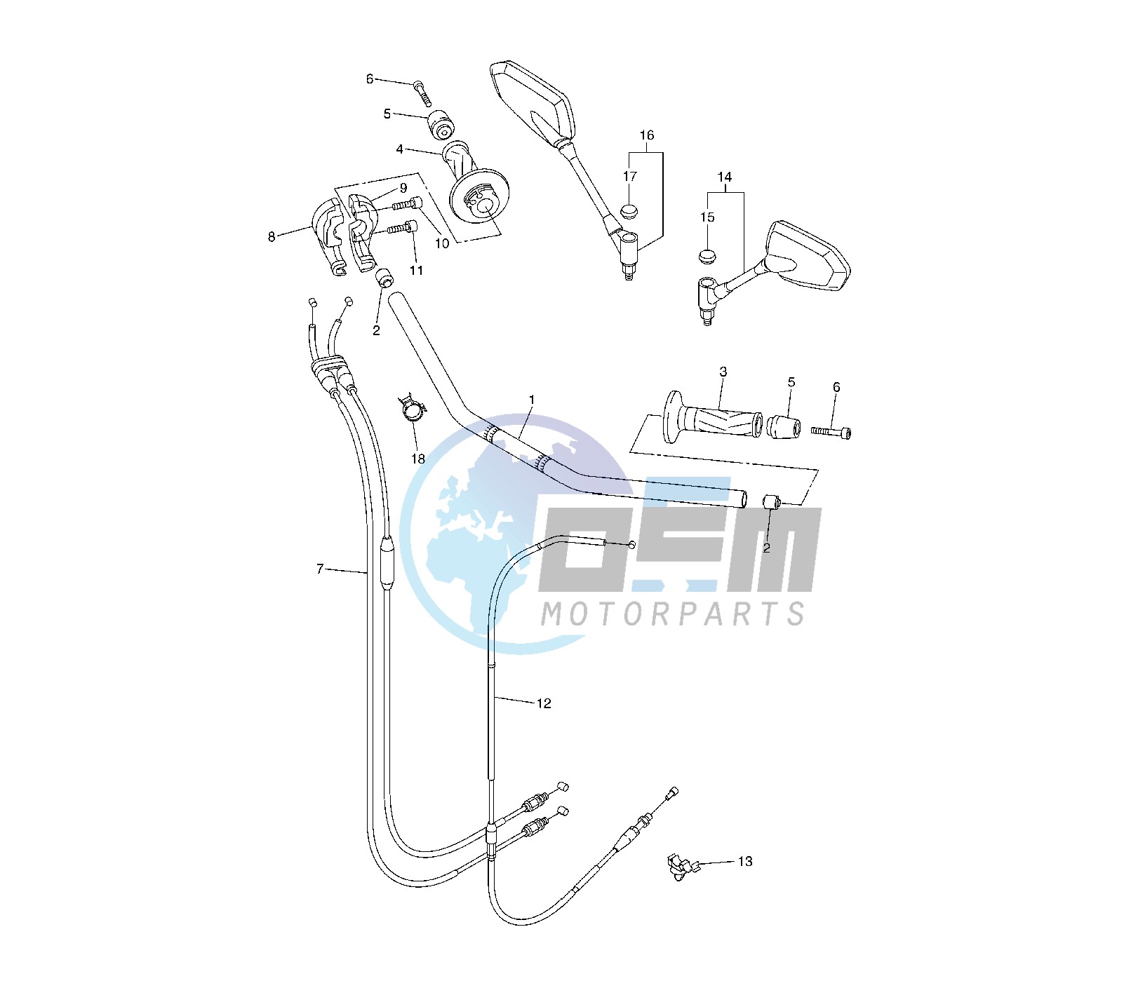 STEERING HANDLE AND CABLE