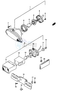 GSF1200A (E18) drawing REAR COMBINATION LAMP