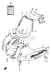 GSF1200A (E18) drawing COWLING BODY (GSF1200SW SAW)