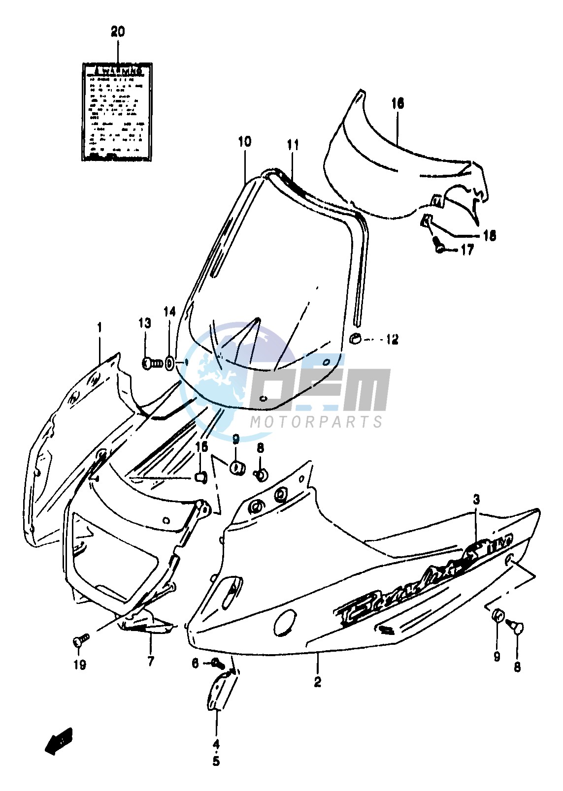 COWLING BODY (GSF1200SW SAW)