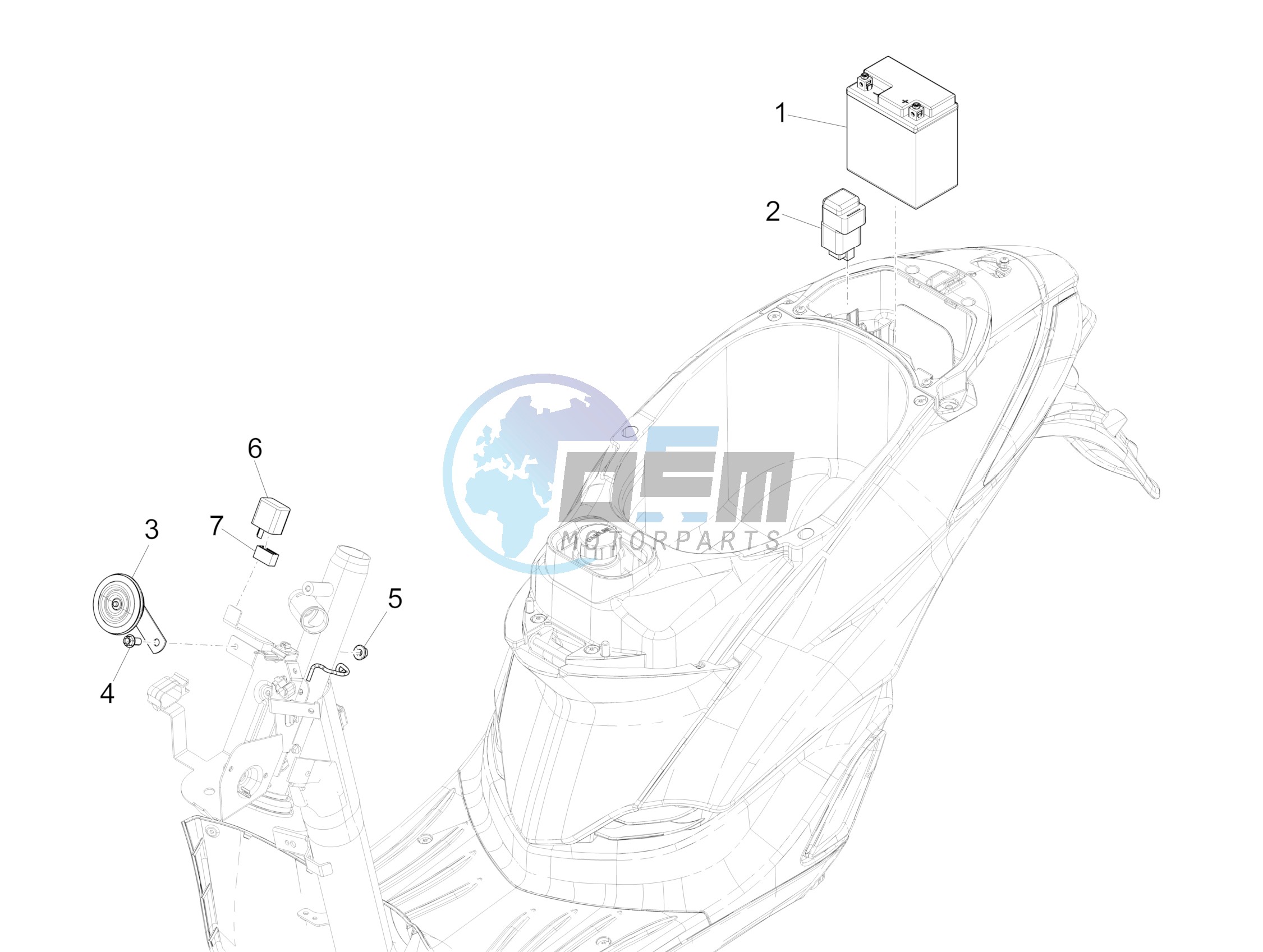 Remote control switches - Battery - Horn