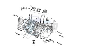 SENDA R X-RACE - 50 CC VTHSR1D1A EU2 drawing CRANKCASE - COVER