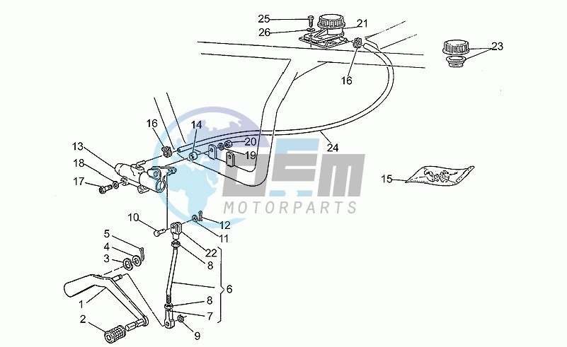 Rear master cylinder