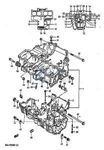 GSX-R750 (E2) drawing CRANKCASE