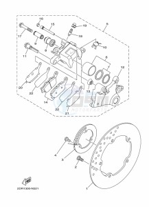 TRACER 900 MTT850 (B5C9) drawing REAR BRAKE CALIPER