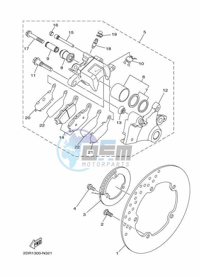 REAR BRAKE CALIPER