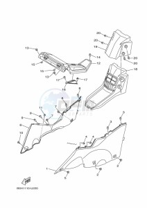 YXZ1000ET YXZ10YEXK (B5HA) drawing SIDE COVER 2