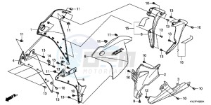 CBR250RD CBR250R 2E - (2E) drawing MIDDLE COWL/UNDER COWL