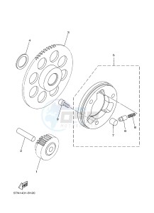 TT-R110E (B512 B513 B514 B514) drawing STARTER CLUTCH