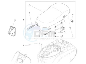 VX-VXL-SXL 150 4T 3V drawing Saddle/seats