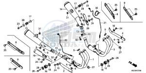 CB1100 UK - (E) drawing EXHAUST MUFFLER