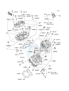 VN 1600 B [VULCAN 1600 MEAN STREAK] (B6F-B8FA) B7FA drawing CYLINDER HEAD