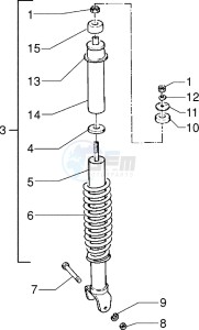 Zip 50 SP drawing Rear Shock absorber