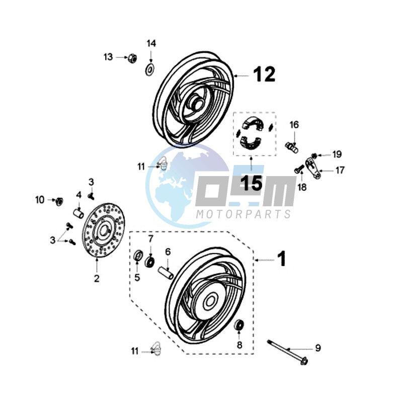 WHEELS / BRAKE DISC D155