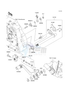 KLX 140 B (KLX140L MONSTER ENERGY) (B8F-B9FA) B8F drawing GEAR CHANGE MECHANISM