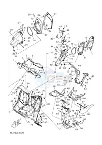 YP125RA X-MAX 125 ABS (BL21 BL21 BL21 BL21) drawing LEG SHIELD