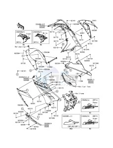 NINJA 300 ABS EX300BEFA XX (EU ME A(FRICA) drawing Cowling Lowers