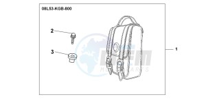 VT750C2 drawing LEATHER BACKREST BAG