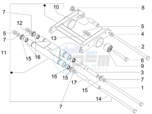 Carnaby 250 4t ie e3 drawing Swinging arm