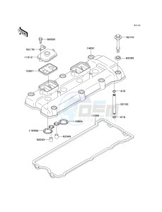 ZX 1200 A [NINJA ZX-12R] (A1) [NINJA ZX-12R] drawing CYLINDER HEAD COVER