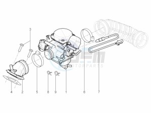 TYPHOON 125 4T 2V E3 (APAC) drawing Carburettor, assembly - Union pipe