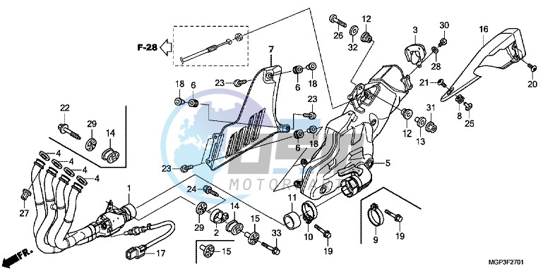 EXHAUST MUFFLER (CBR1000RRE/ RAE/ CBR1000S/ SA)