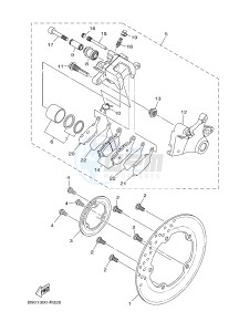 MTM850 MTM-850 XSR900 (B906) drawing REAR BRAKE CALIPER