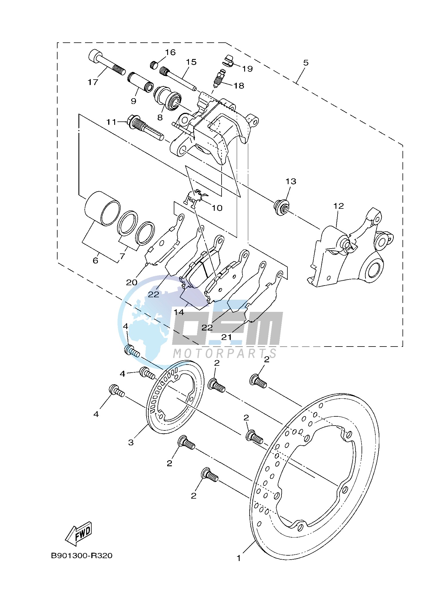 REAR BRAKE CALIPER